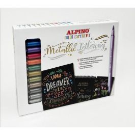 Alpino Rotuladores Metallic Lettering Color Experience Doble Punta, Estuche 12 Ud + Bloc y Guía Precio: 15.49999957. SKU: B18GTNFKQK
