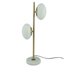 DKD Home Decor Lámpara Sobremesa Moderno de Mármol y Cristal 20 x 58 x 20 cm