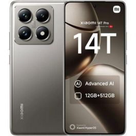 Xiaomi MZB0HHFEU Smartphone 14T Pro 12GB RAM 512GB, Pantalla 6.67" 144Hz 1.5K AMOLED, Cámara Leica 50MP, 5G, Gris Titanio