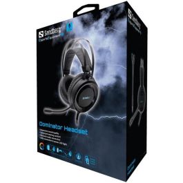 Sandberg Dominator Headset Auriculares para Jugador con Sonido Estéreo, Micrófono de Alta Sensibilidad y Luces LED
