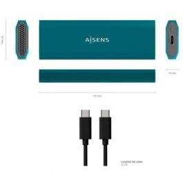 AISENS CAJA EXTERNA M.2 (NGFF) ASM2-019BLU SATA/NVME A USB3.1 GEN2, AZUL
