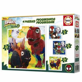Puzzle progresivos dino spidey 12+16+20+25 piezas Puzzle progresivos dino spidey 12+16+20+25 piezas