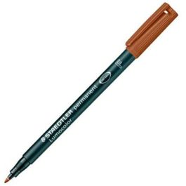 Rotulador Permanente Staedtler 318 Lumocolor (F) Marron (Set de 10)