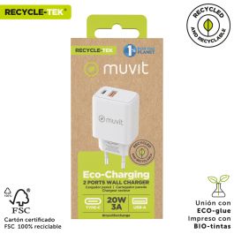 Cargador de Pared Muvit for Change Blanco 18 W 20 W