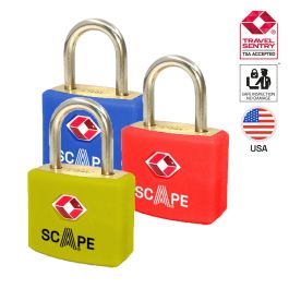Scape Travel Candado TSA (azul, rojo, amarillo) Precio: 17.9806. SKU: B153N46CB6
