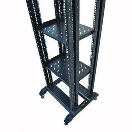 MicroConnect Bastidor de laboratorio 42HU 600x600 negro RAL 9004 para electrónica y redes de voz/datos, facilita la gestión de calor