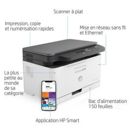 HP 178nw Impresora Multifunción Láser Color Wi-Fi, Compacta, Escanea, Copia, Imprime desde Móvil, Alta Calidad Color