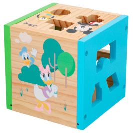WOOMAX Cubo de madera de formas Mickey Minnie Disney 14 piezas +12 meses