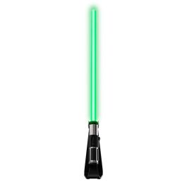 Hasbro Star Wars The Black Series Sable Luz Force FX Elite de Yoda con luces LED, efectos de sonido y base incluida