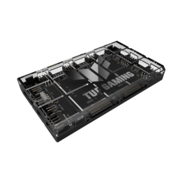 ASUS 90DA00C0-B09000 TUF Gaming ARGB PWM Fan Hub Controlador de ventilador 6 conectores 4 pines Negro