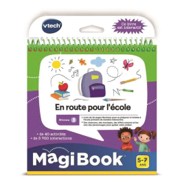 Vtech Libro Interactivo Magibook En el Camino a la Escuela Francés 5-7 Años Nivel 3 32 Páginas