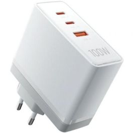 Vention Ultra FEGW0-EU Cargador de Pared GaN 100W 3 Puertos (2x USB-C y 1x USB-A) Carga Rápida para Móviles Tablets Blanco