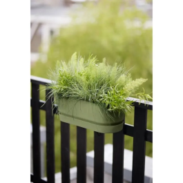 Elho Greenville Easy Balcony 52 Jardinera Verde Hoja Balcón L 21,2 x W 52 x H 19,4 cm