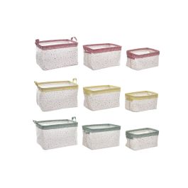 Cesta Shabby DKD Home Decor Amarillo Verde 21 x 20 x 35 cm Set de 3 (3 Unidades) Precio: 23.59000028. SKU: S3027866