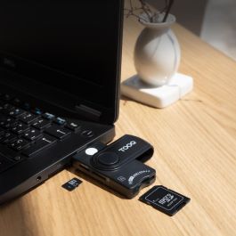 TooQ Lector de DNI Tarjetas Inteligentes SD MicroSD TQR-3012B USB 2.0 Negro