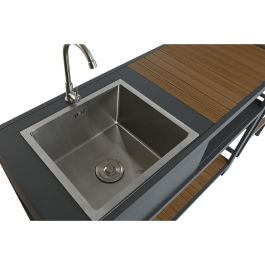 Mueble de cocina Home ESPRIT Gris Natural 127 x 100 x 90 cm 127 x 100 x 95 cm Mueble de cocina Home ESPRIT Gris Natural 127 x 100 x 90 cm 127 x 100 x 95 cm