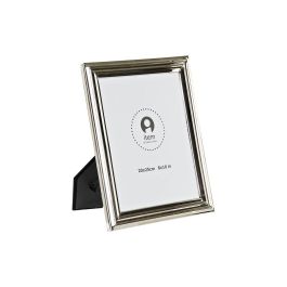 DKD Home Decor Marco de Fotos Tradicional para Fotos 20x25 cm, de Metal Plateado, Marco Exterior: 30x25x2 cm