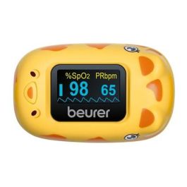 Beurer PO-13 Kids Pulsioxímetro Infantil con Diseño de Jirafa, Medición de Oxígeno en Sangre y Frecuencia Cardíaca