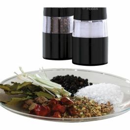 Russell Hobbs 28010-56/RH Juego Molinillo Sal y Pimienta Eléctrico – Molienda Fina/Gruesa, Luz LED – Negro