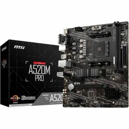 Msi Placa Base AM4 A520M Pro, Socket AM4, Chipset AMD A520, Formato Micro ATX