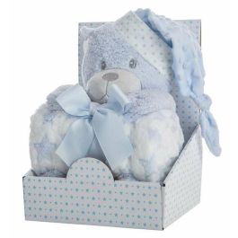 Peluche oso azul 28 cm con manta coralina 100x75 cm en caja - modelos surtidos Precio: 14.88999985. SKU: S2426162