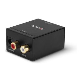LINDY ADC Audio 70309 - Convertidor de Audio de Entrada Phono (RCA) a Salida Digital Toslink Óptico y Coaxial SPDIF