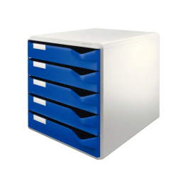Leitz Fichero Cajones Sobremesa para Correspondencia 5 Cajones Color Azul/Gris 285x290x355 mm Precio: 143.7601. SKU: B195HYJW6V
