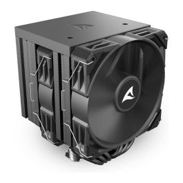 Sharkoon A60 Refrigerador de aire para CPU, Doble Torre, 6 Tubos de Calor, 2x12 cm PWM, 260W TDP, LGA1851, Negro