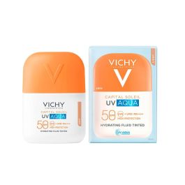 Vichy Capital Soleil UV Aqua Gel Cream Fluido Hidratante Tonalidad Con Color SPF50 #Light 50 ml