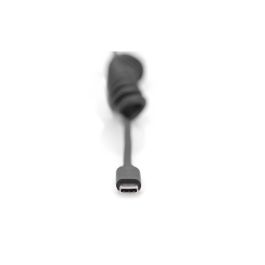 Digitus Cable de carga USB-C a USB-C en espiral 1m negro