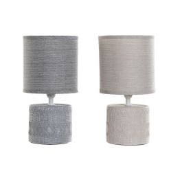 Lámpara de mesa DKD Home Decor 25W Beige Gris claro 220 V (14 x 14 x 27 cm) (2 Unidades) Precio: 24.50000014. SKU: B16D89AXH8