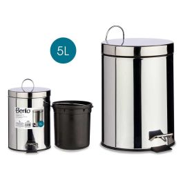 Papelera Acero 5L Con Pedal Berilo 27X27CM (4 Unidades) Precio: 33.88999944. SKU: B1BH2NAKBN