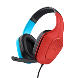 Trust Gaming GXT 416S Zirox Auriculares Gaming con Micrófono Jack 3.5 Azules y Rojos Multiplataforma PS5, PS4, Xbox, Switch, PC