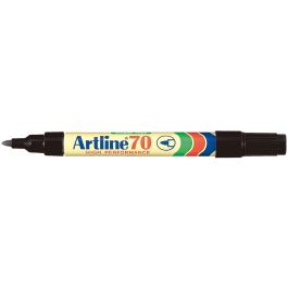 Rotulador Artline Marcador Permanente Ek-70 Negro Punta Redonda 1.5 mm Papel Metal Y Cristal 12 unidades