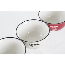 DKD Home Decor Bol Navidad Alpina Rojo Verde 13 x 7 x 13 cm (6 Unidades)