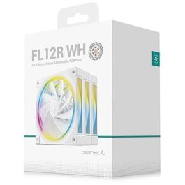 DeepCool FL12R WH-3 IN 1 Ventilador 120mm Triple-Pack Blanco para PC, Compatible PWM, Rodamiento FDB, Iluminación LED