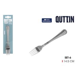 Inde Set de 6 Tenedores de Postre 'Sofia' de 1.5 mm - 14.5x2.2 cm (12 Cajas)