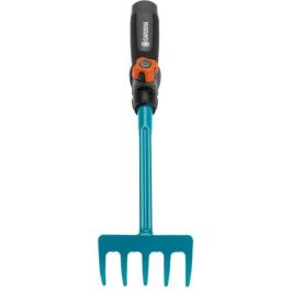 Gardena cs-Blumenrechen. Rastrillo Manual de Acero y Plástico Negro/Turquesa