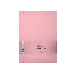 Cuaderno Con Gomilla Antartik Notes Tapa Dura A4 Hojas Lisas Rosa Pastel 100 Hojas 80 gr Fsc