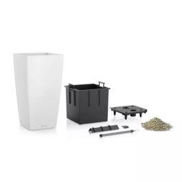 Lechuza LEC4008789131386 Jardinera Cubico Color 30 Pizarra con Sistema de Riego y Resistente a las Heladas