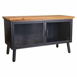 Mueble Auxiliar Alexandra House Living Marrón Negro Gris Vidrio Hierro Madera de abeto 42 x 55 x 94 cm Precio: 161.59000055. SKU: B19T97J4QG