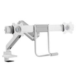 Neomounts Brazo de Monitor para 2 Pantallas DS75-450WH2, 17-32 Pulgadas, 8kg por Pantalla, Resorte de Gas, Blanco