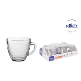 Duralex Set de 6 Tazas Transparentes con Asa 22 cl Colección Gigogne (12 Cajas)
