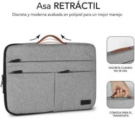 SUBBLIM Maletin Air Padding 360 Sleeve 15,6" Light Grey