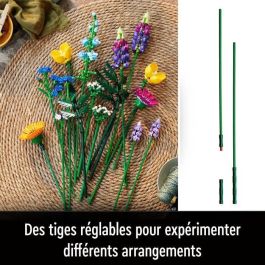 Lego 10313 Icons Bouquet of Wild Flores, plantas artificiales con amapolas para adultos