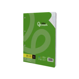 Liderpapel Recambio A4 100 Hojas 75gr Milimetrado 2 mm Sin Margen 4 Taladros