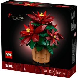 LEGO 10370 Juego de Construcción Icons Flor de Pascua Weihnachtsstern con 608 Piezas