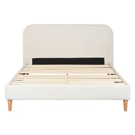 DKD Home Decor Cama Urban Crudo 219x104x170 cm para colchón de 150x200 de Poliéster y Madera