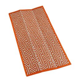 Alfombra Picnic Naranja Rombos Versa 90X1CM (2 Unidades) Alfombra Picnic Naranja Rombos Versa 90X1CM (2 Unidades)