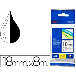 BROTHER Cinta laminada blanco/negro 18mm Precio: 17.5000001. SKU: B15JG2EHMP